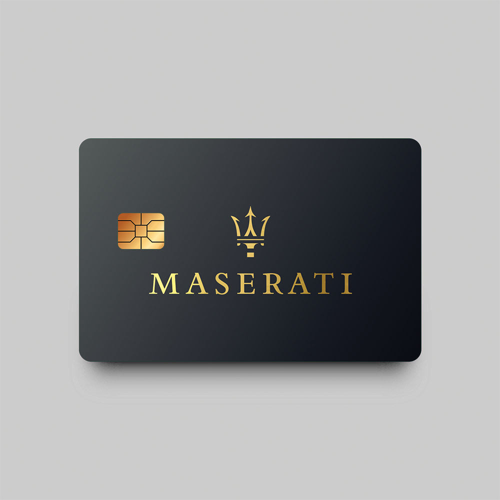 Silver `Maserati` card  Skin