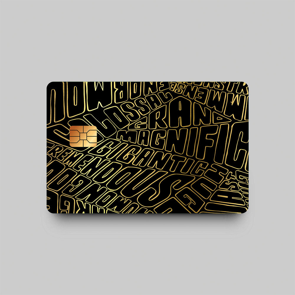 Silver  Typography card  Skin